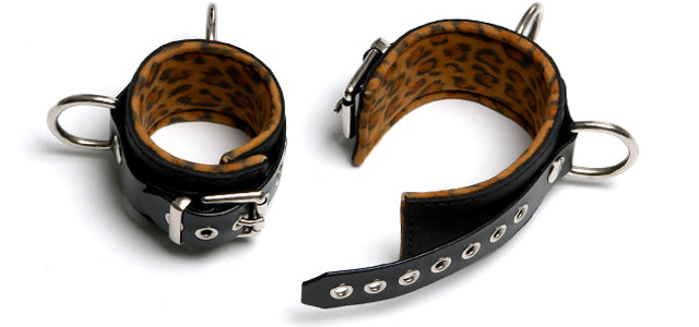 BWC34 Leopard Padded Wrist Cuffs