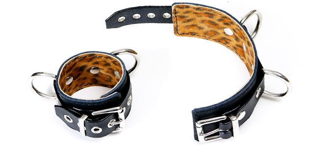BWC44 Leopard Lined Wrist Cuffs