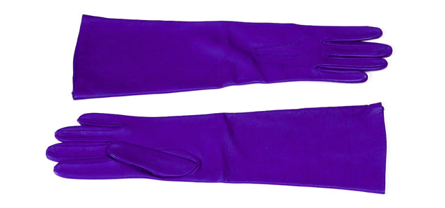 OG21 Purple Below The Elbow Leather Opera Gloves