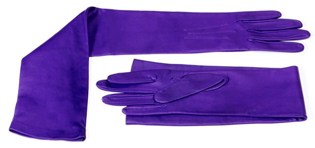 OG2 Purple Full Length Leather Opera Gloves