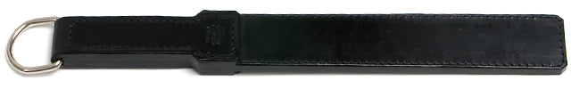 S11 Black Leather Governor Strap 2 Layers Solid