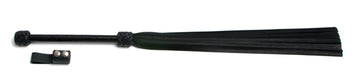W211 Black Soft Cowhide Leather Tails (13mm wide) Med Plaited Handle