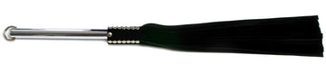 W270 Black Soft Cowhide Suede Tails (13mm wide) Long Chrome Handle