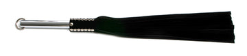 W271 Black Soft Cowhide Suede Tails (13mm wide) Short Chrome Handle