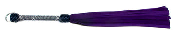 W302 Purple Suede Lambskin Tails (13mm wide) Crystal Handle