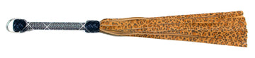 W305 Leopard Suede Lambskin Tails (13mm wide) Crystal Handle