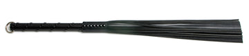 W30 Black Bridle Leather Tails (5mm wide) Black Studded Handle Flogger