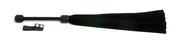 W322 Black Suede Lambskin Tails (13mm wide) Short Plaited Handle
