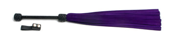 W342 Purple Suede Lambskin Tails (13mm wide) Short Plaited Handle