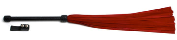 W350 Red Suede Lambskin Tails (13mm wide) Long Plaited Handle