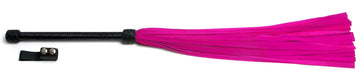 W360 Pink Suede Lambskin Tails (13mm wide) Long Plaited Handle
