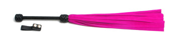 W362 Pink Suede Lambskin Tails (13mm wide) Short Plaited Handle