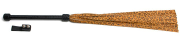 W370 Leopard Suede Lambskin Tails (13mm wide) Long Plaited Handle