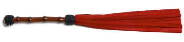 W403 Red Suede Lambskin Tails (13mm wide) Cane Handle