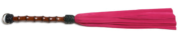 W404 Pink Suede Lambskin Tails (13mm wide) Cane Handle