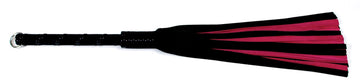 W428 Black/Pink Suede Lambskin (13mm wide) Long Black Stud Handle