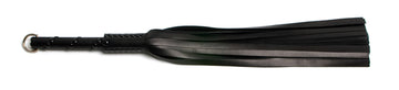 W441 Black Leather Lambskin Tails (13mm wide) Short Black Stud Handle