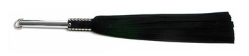 W501 Black Suede Lambskin Tails (13mm wide) Short Chrome Handle