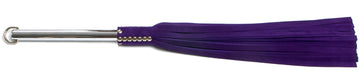 W510 Purple Suede Lambskin Tails (13mm wide) Long Chrome Handle