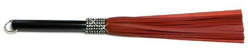 W608 Short Swarovski Crystal-Red Cowhide Leather Tails (5mm wide)