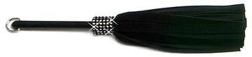 W833 Mini Short Swarovski Crystal-Black Extra Soft Lambskin Suede Tails