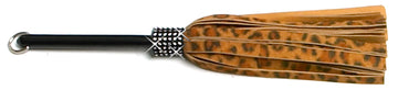 W841 Mini Short Swarovski Crystal-Leopard Soft Lambskin Suede Tails