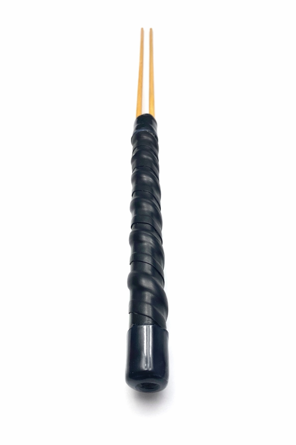 Double Barrel Senior Dragon Cane Black Lambskin Handle