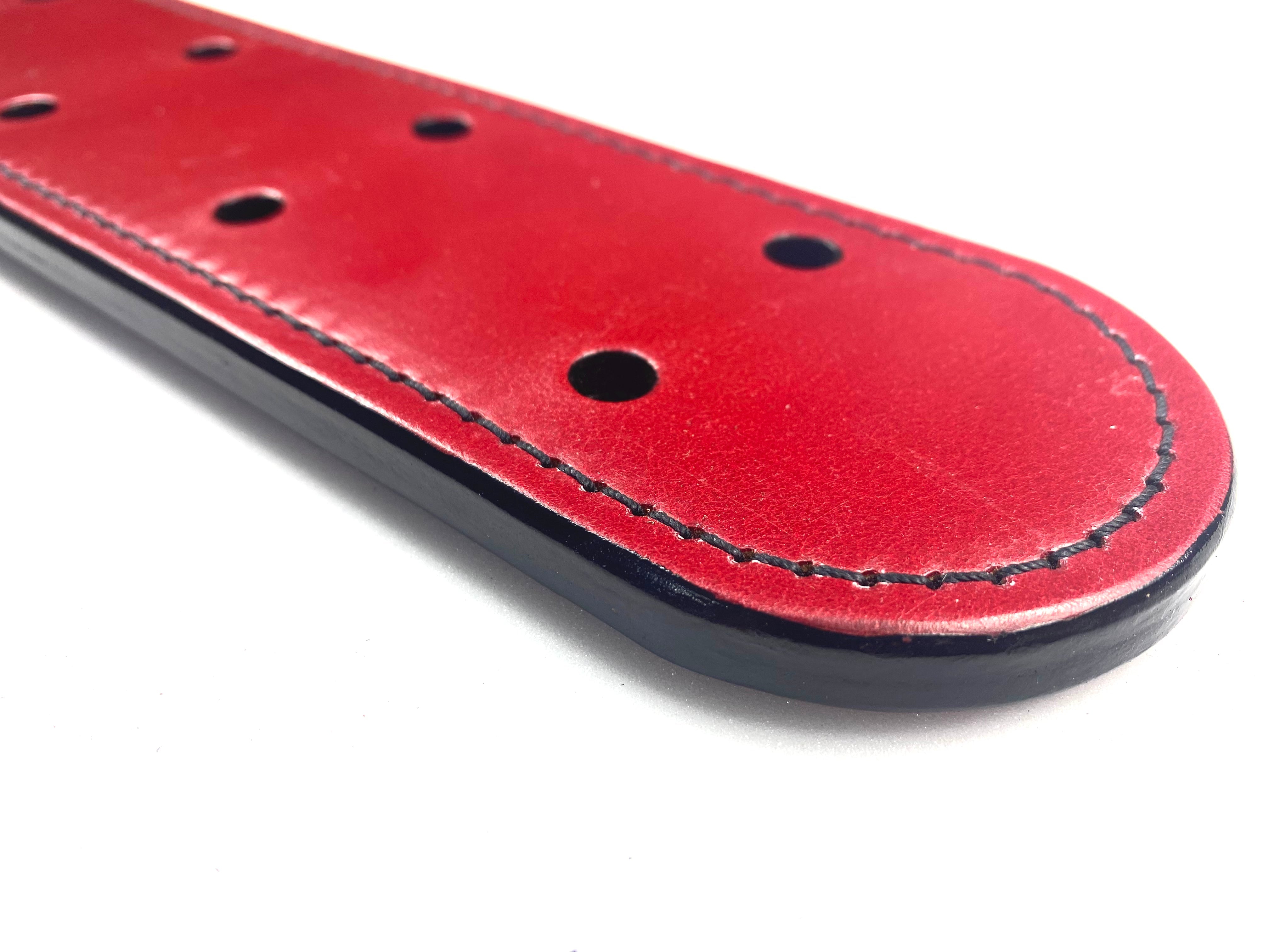 Lady Lola - S5 Red Canadian Prison Strap 2 Layers With Holes