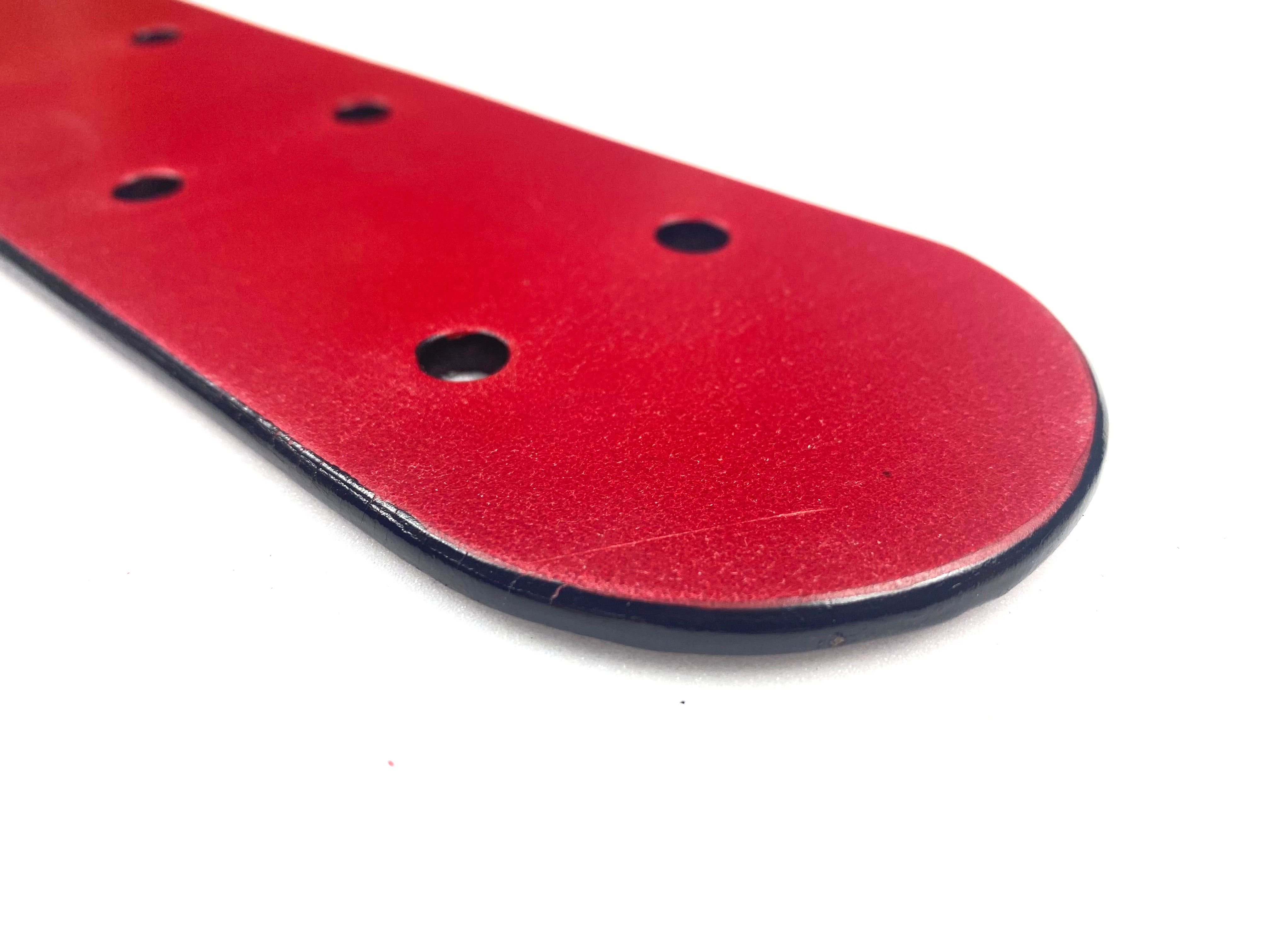 Mistress Rozz - S6 Red Canadian Prison Strap 1 Layer With Holes