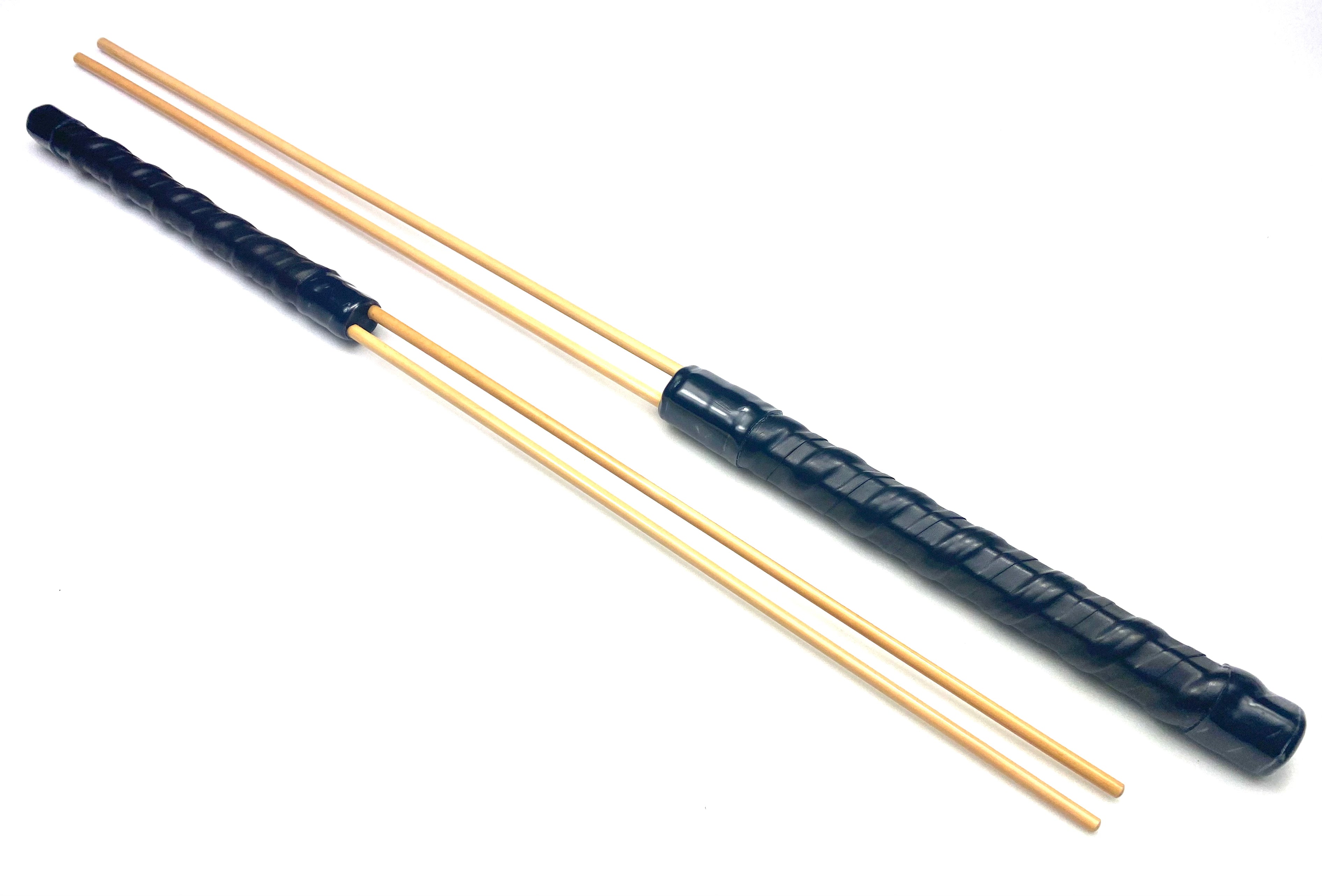 Double Barrel Senior Dragon Cane Black Lambskin Handle