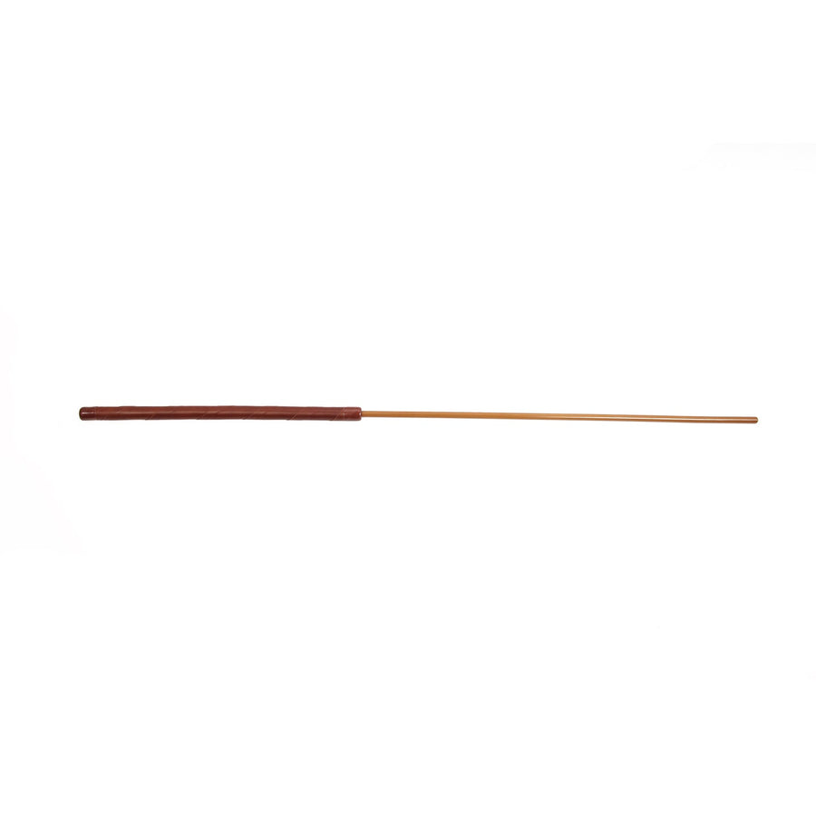 Mistress Lauren - K253 Senior Smoked Dragon Cane without knots, Brown Lambskin Handle