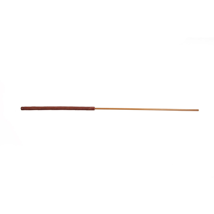 Mistress Courtney - K253 Senior Smoked Dragon Cane without knots, Brown Lambskin Handle