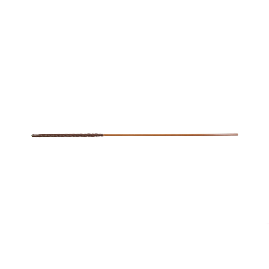K253 Senior Smoked Dragon Cane without knots, Brown Lambskin Handle