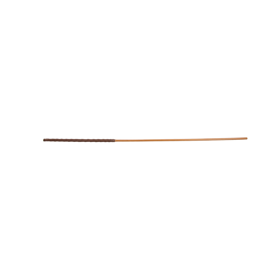 K253 Senior Smoked Dragon Cane without knots, Brown Lambskin Handle