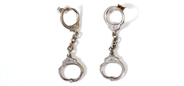 A10 Silver Handcuff Earrings