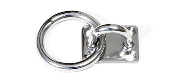 A5 Large Shackle Plate With Ring (Stainless Steel)