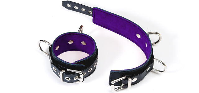 BAC41 Purple Lined Ankle Cuffs
