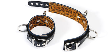 BAC44 Leopard Lined Ankle Cuffs