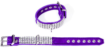 BAC51 Crystal Purple Elegance Ankle Cuffs