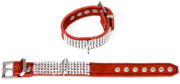 BAC52 Crystal Red Elegance Ankle Cuffs