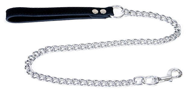 L10  Thick Chain Black Lambskin Handle Lead