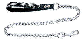L5 Crystal-Thick Chain Black Lambskin Handle Lead