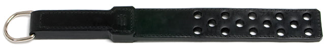 S10 Black Leather Governor Strap 2 Layers With Holes