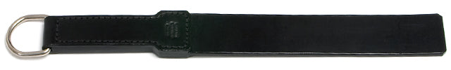 S12 Black Leather Governor Strap 1 Layer Solid