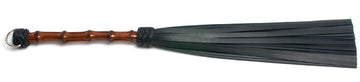 W130 Black Cowhide Leather Tails (10mm wide) Cane Handle
