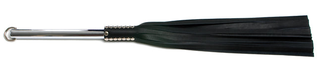 W260 Black Soft Cowhide Leather Tails (13mm wide) Long Chrome Handle