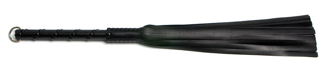 W440 Black Leather Lambskin Tails (13mm wide) Long Black Stud Handle