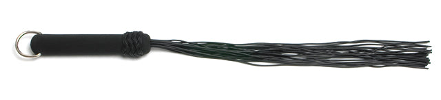 W4 Black Rubber Cord Flogger