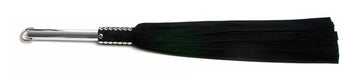 W501 Black Suede Lambskin Tails (13mm wide) Short Chrome Handle