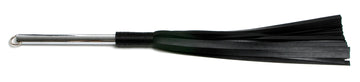 W50 Rubber Tails (12mm wide) Long Chrome Handle Flogger